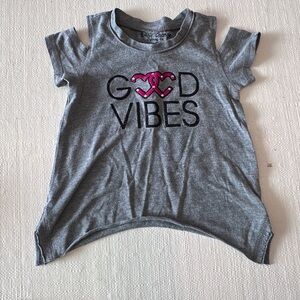 Boutique Designer- Gray Kids Shirt with Pink Accents